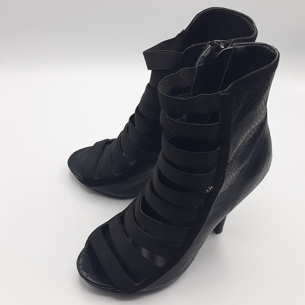 Wild Diva Lounge Peep Toe Cut out Boots